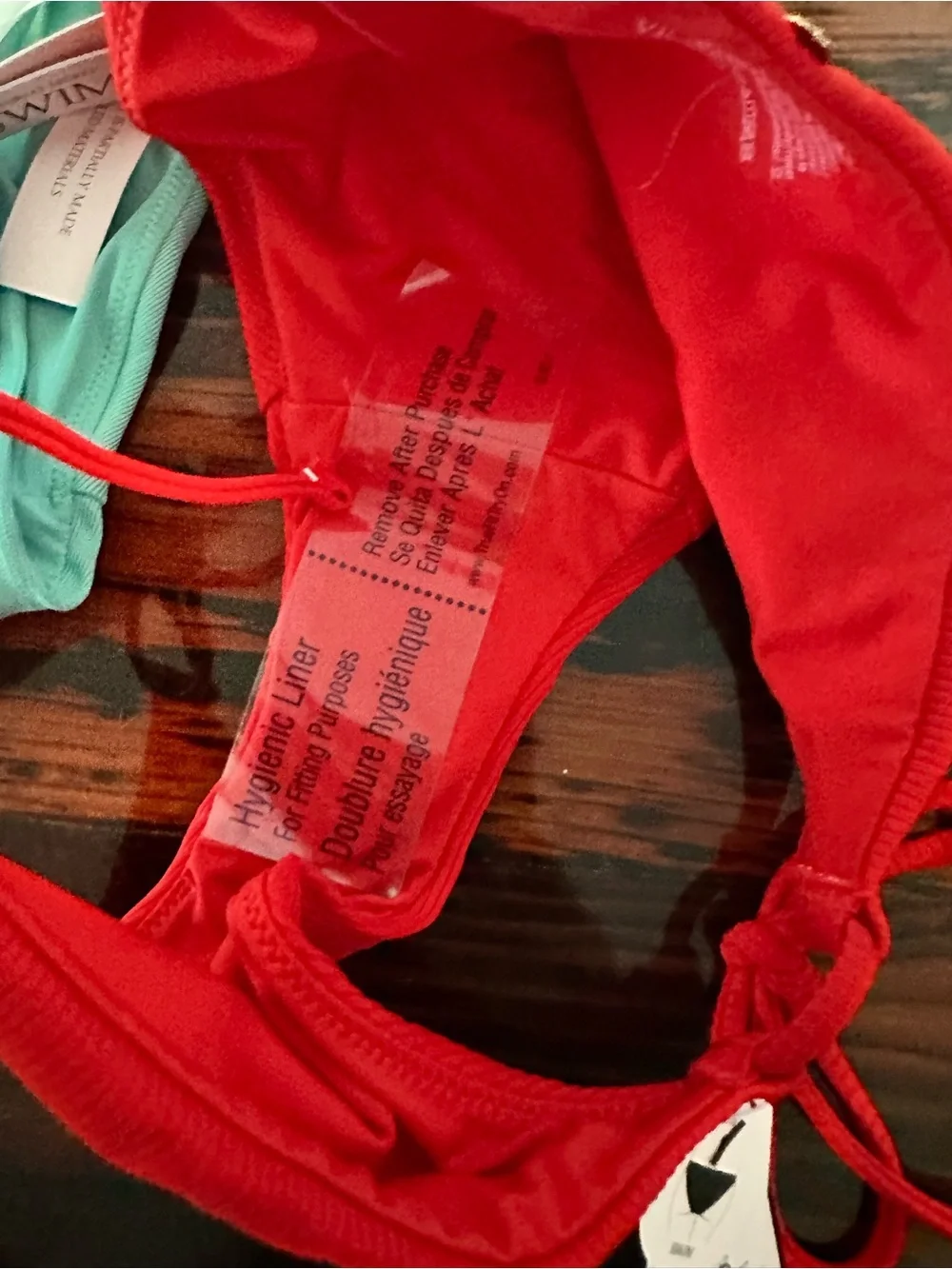 Victoria's Secret Swim Bikini Bottoms in Aqua & Red size XS Bundle of 2 Ribbon